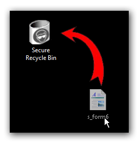 Drag and drop files to secure recycle bin to shred/wipe file